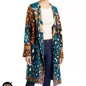 Johnny Was greta hooded patchwork duster jacket size small